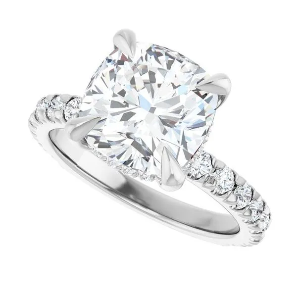 Claw-Prong Hidden Halo-Style Engagement Ring Image 5 Arezzo Jewelers Elmwood Park, IL