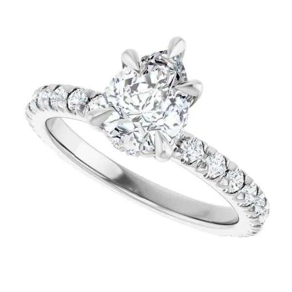 Claw-Prong Hidden Halo-Style Engagement Ring Image 5 J. Thomas Jewelers Rochester Hills, MI