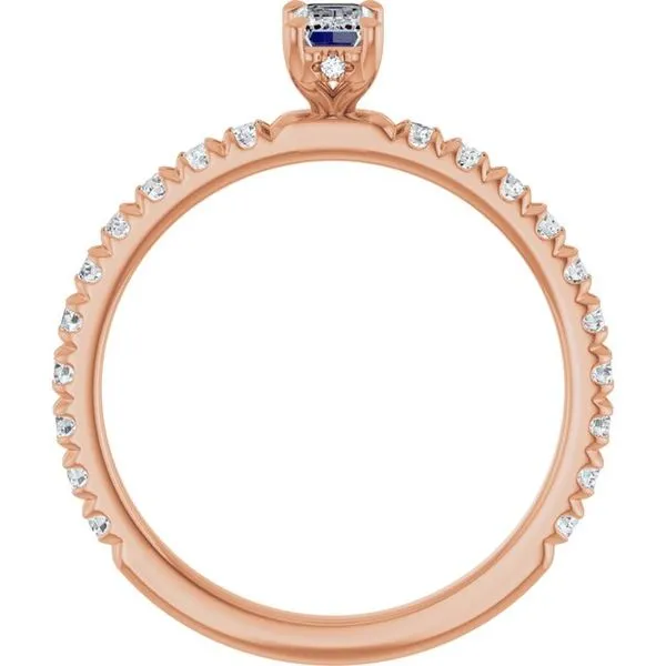 Claw-Prong Hidden Halo-Style Engagement Ring Image 2 J. West Jewelers Round Rock, TX