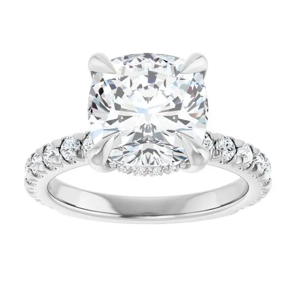 Claw-Prong Hidden Halo-Style Engagement Ring Image 3 Mark Jewellers La Crosse, WI