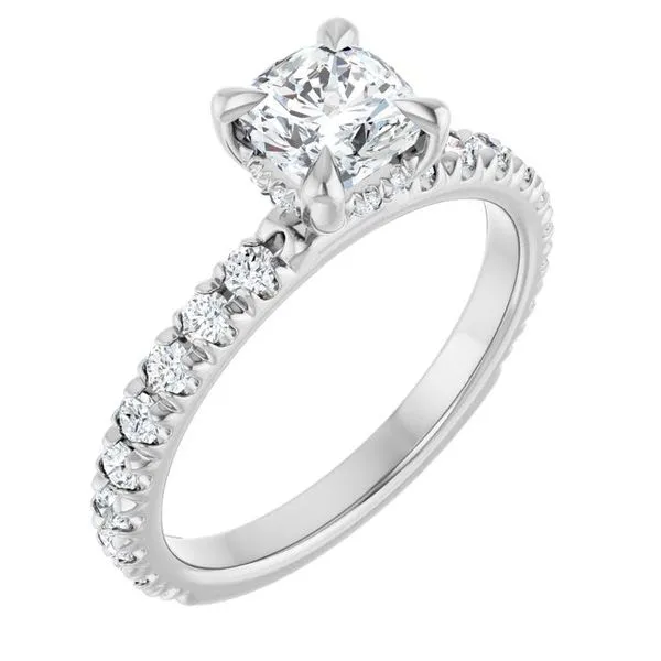 Claw-Prong Hidden Halo-Style Engagement Ring House of Silva Wooster, OH