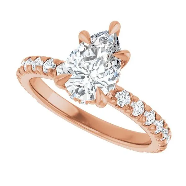 Claw-Prong Hidden Halo-Style Engagement Ring Image 5 Austin's Fine Diamonds & Jewelry Lyndhurst, NJ