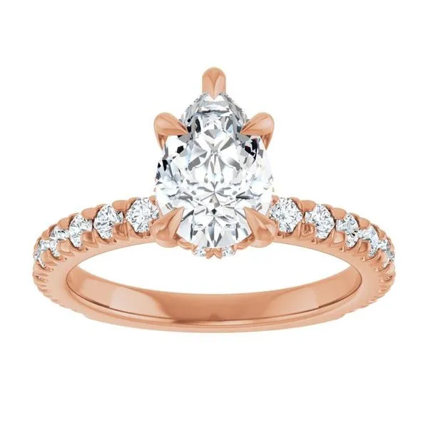 Claw-Prong Hidden Halo-Style Engagement Ring Image 3 Clater Jewelers Louisville, KY