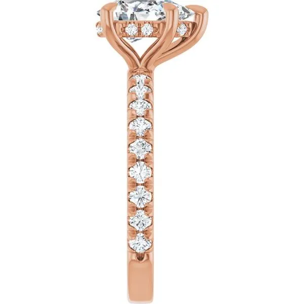 Claw-Prong Hidden Halo-Style Engagement Ring Image 4 Don's Jewelry & Design Washington, IA