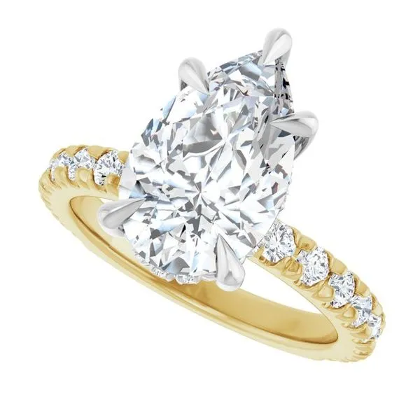 Claw-Prong Hidden Halo-Style Engagement Ring Image 5 Don's Jewelry & Design Washington, IA