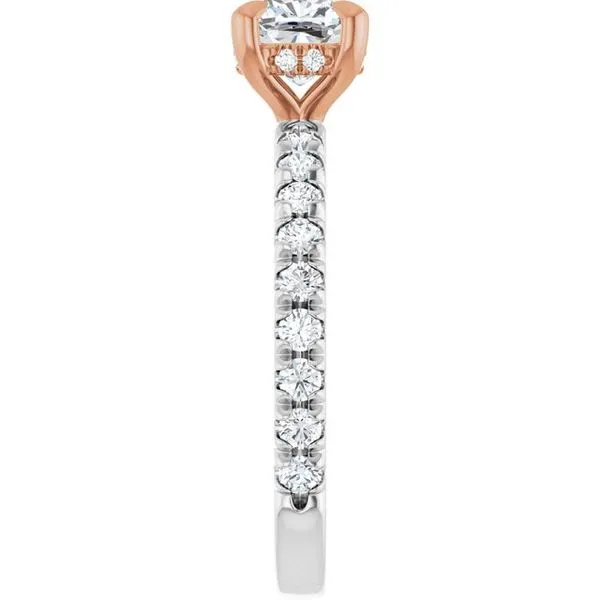 Claw-Prong Hidden Halo-Style Engagement Ring Image 4 Don's Jewelry & Design Washington, IA