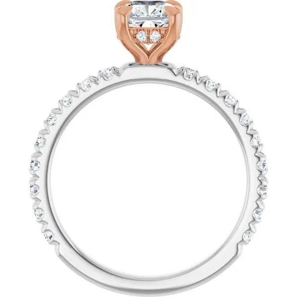 Claw-Prong Hidden Halo-Style Engagement Ring Image 2 Natale Jewelers Sewell, NJ