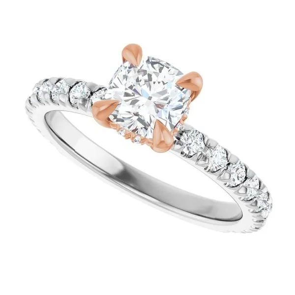 Claw-Prong Hidden Halo-Style Engagement Ring Image 5 J. Thomas Jewelers Rochester Hills, MI