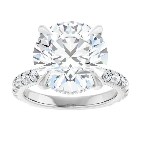 Claw-Prong Hidden Halo-Style Engagement Ring Image 3 Arezzo Jewelers Elmwood Park, IL