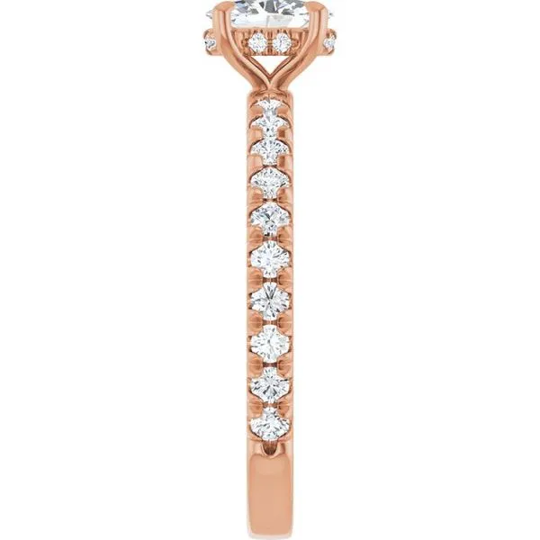 Claw-Prong Hidden Halo-Style Engagement Ring Image 4 Don's Jewelry & Design Washington, IA