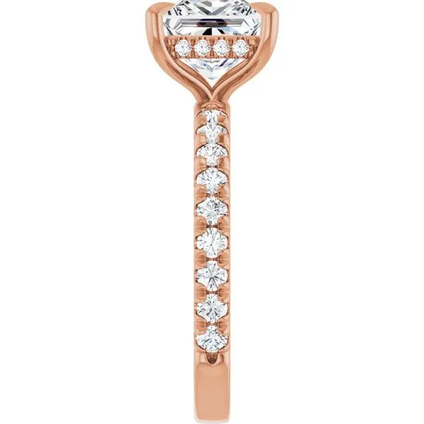 Claw-Prong Hidden Halo-Style Engagement Ring Image 4 J. West Jewelers Round Rock, TX