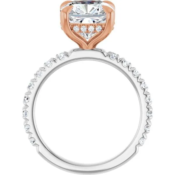 Claw-Prong Hidden Halo-Style Engagement Ring Image 2 Clater Jewelers Louisville, KY