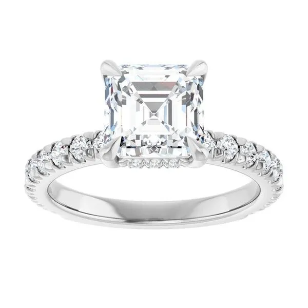 Claw-Prong Hidden Halo-Style Engagement Ring Image 3 J. Thomas Jewelers Rochester Hills, MI