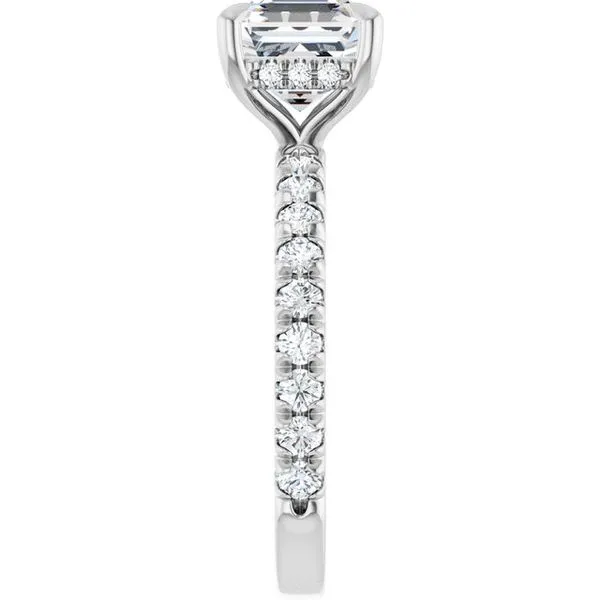 Claw-Prong Hidden Halo-Style Engagement Ring Image 4 Natale Jewelers Sewell, NJ