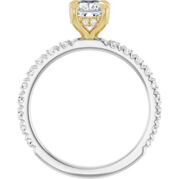 Claw-Prong Hidden Halo-Style Engagement Ring Image 2 Don's Jewelry & Design Washington, IA