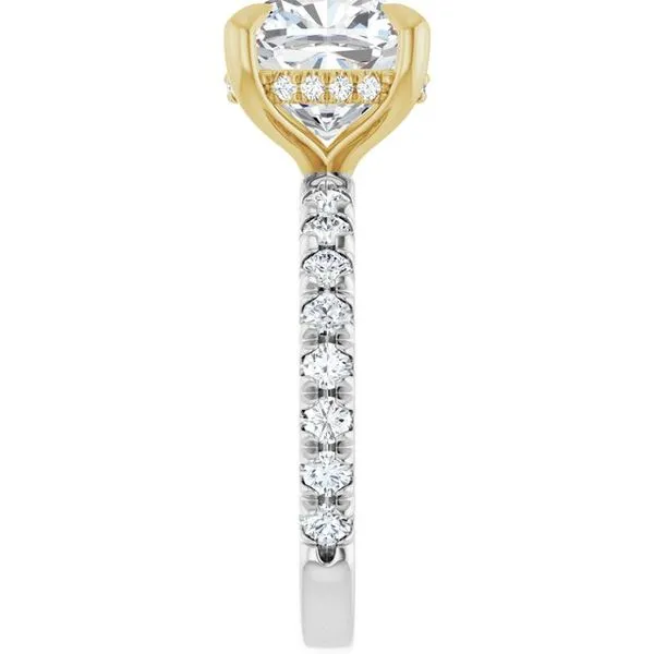 Claw-Prong Hidden Halo-Style Engagement Ring Image 4 Northwood Jewelers Northwood, OH