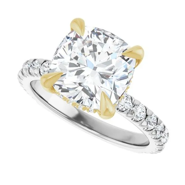 Claw-Prong Hidden Halo-Style Engagement Ring Image 5 Don's Jewelry & Design Washington, IA