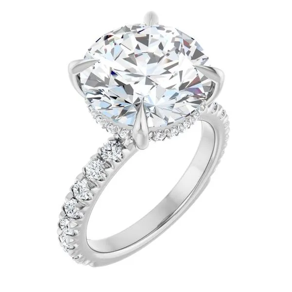 Claw-Prong Hidden Halo-Style Engagement Ring Clater Jewelers Louisville, KY