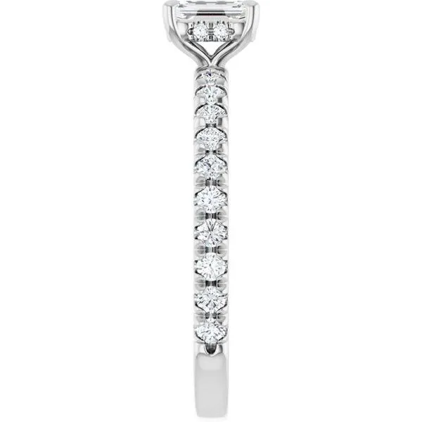 Claw-Prong Hidden Halo-Style Engagement Ring Image 4 J. West Jewelers Round Rock, TX