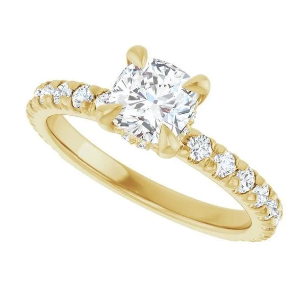 Claw-Prong Hidden Halo-Style Engagement Ring Image 5 Jimmy Smith Jewelers Decatur, AL