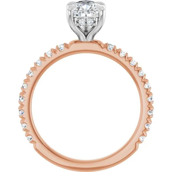 Claw-Prong Hidden Halo-Style Engagement Ring Image 2 Arezzo Jewelers Elmwood Park, IL