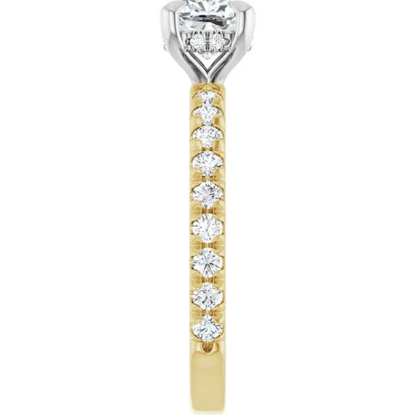 Claw-Prong Hidden Halo-Style Engagement Ring Image 4 The Jewelry Source El Segundo, CA