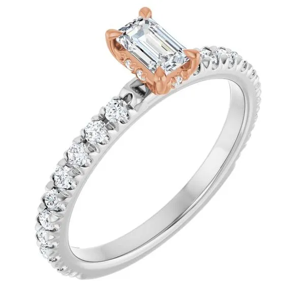 Claw-Prong Hidden Halo-Style Engagement Ring J. Thomas Jewelers Rochester Hills, MI