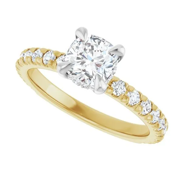 Claw-Prong Hidden Halo-Style Engagement Ring Image 5 JF Jones Jewelers Rochester, NY