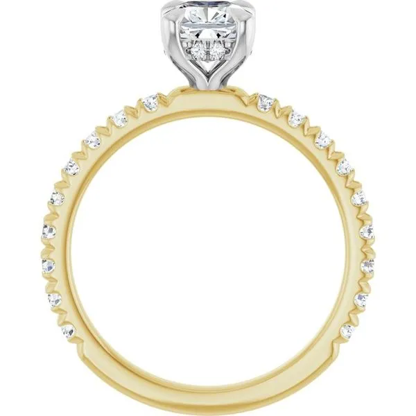 Claw-Prong Hidden Halo-Style Engagement Ring Image 2 Arezzo Jewelers Elmwood Park, IL