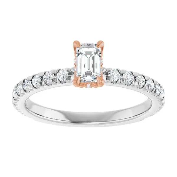 Claw-Prong Hidden Halo-Style Engagement Ring Image 3 Vulcan's Forge LLC KANSAS CITY, MO
