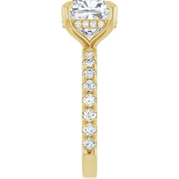 Claw-Prong Hidden Halo-Style Engagement Ring Image 4 Arezzo Jewelers Elmwood Park, IL