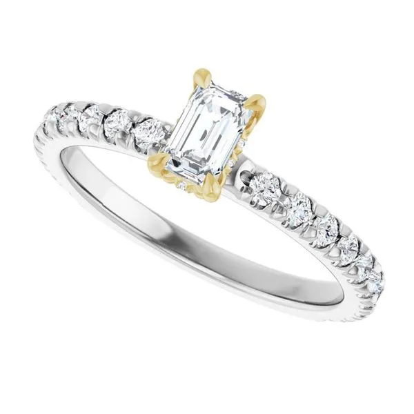 Claw-Prong Hidden Halo-Style Engagement Ring Image 5 Clater Jewelers Louisville, KY