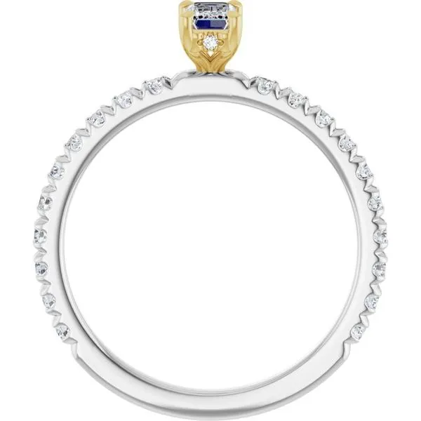 Claw-Prong Hidden Halo-Style Engagement Ring Image 2 Don's Jewelry & Design Washington, IA