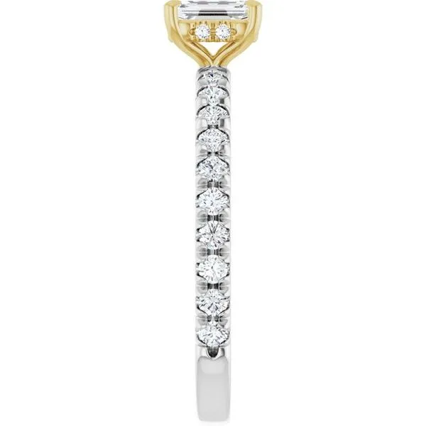 Claw-Prong Hidden Halo-Style Engagement Ring Image 4 Don's Jewelry & Design Washington, IA