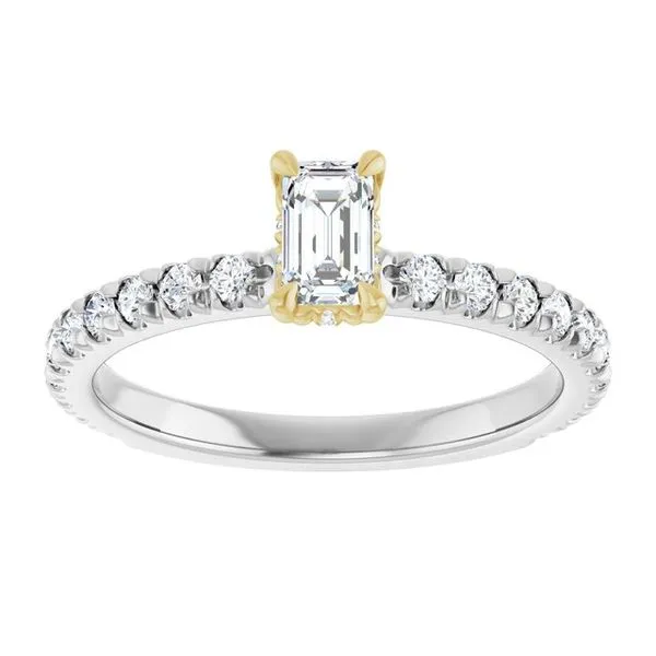 Claw-Prong Hidden Halo-Style Engagement Ring Image 3 Austin's Fine Diamonds & Jewelry Lyndhurst, NJ
