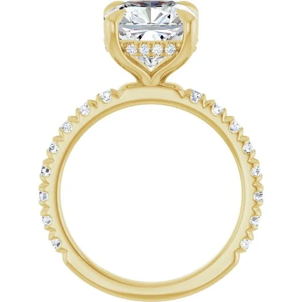 Claw-Prong Hidden Halo-Style Engagement Ring Image 2 J. West Jewelers Round Rock, TX