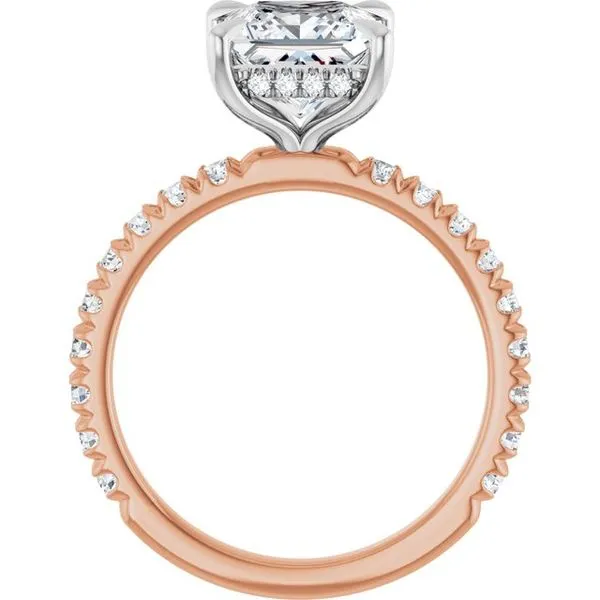 Claw-Prong Hidden Halo-Style Engagement Ring Image 2 JF Jones Jewelers Rochester, NY