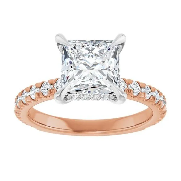 Claw-Prong Hidden Halo-Style Engagement Ring Image 3 Shipley's Fine Jewelry Hampstead, MD
