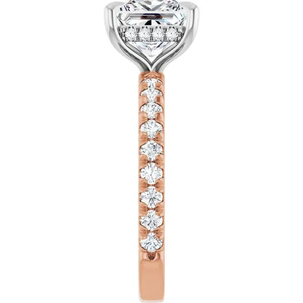 Claw-Prong Hidden Halo-Style Engagement Ring Image 4 J. West Jewelers Round Rock, TX