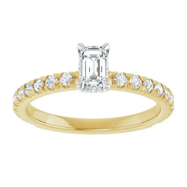 Claw-Prong Hidden Halo-Style Engagement Ring Image 3 Arezzo Jewelers Elmwood Park, IL