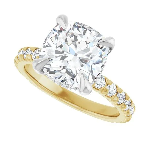 Claw-Prong Hidden Halo-Style Engagement Ring Image 5 Mark Jewellers La Crosse, WI