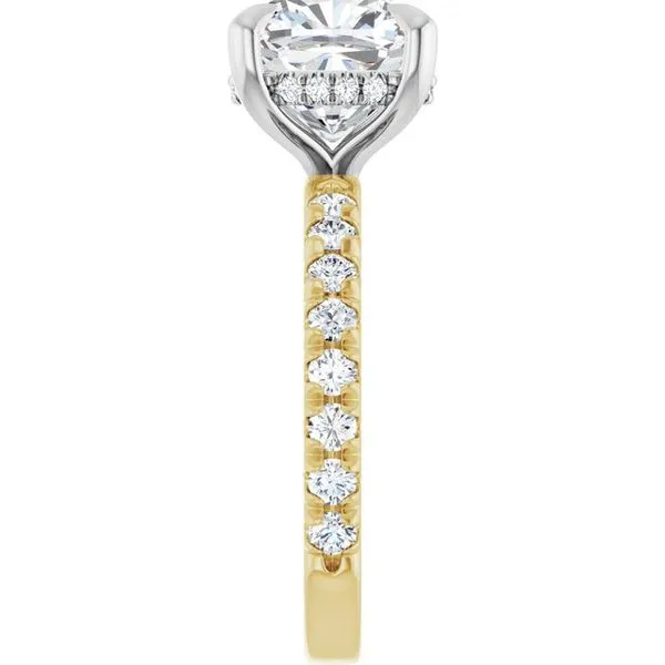 Claw-Prong Hidden Halo-Style Engagement Ring Image 4 Vulcan's Forge LLC KANSAS CITY, MO