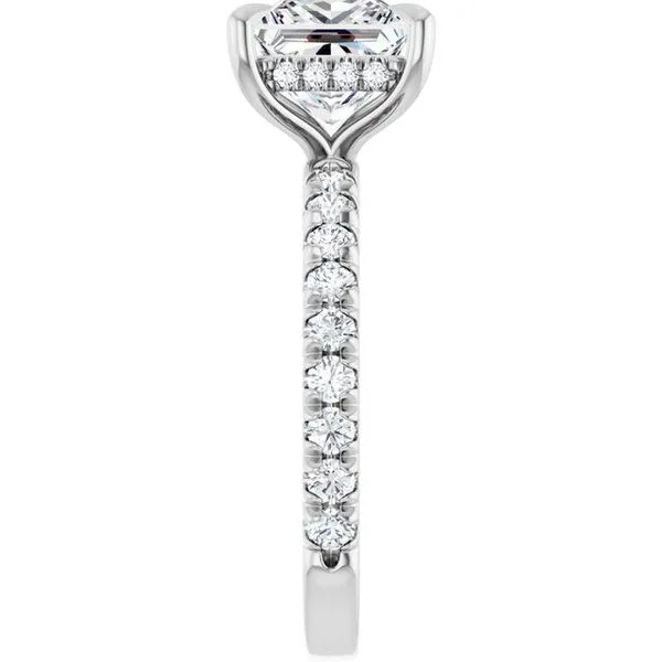 Claw-Prong Hidden Halo-Style Engagement Ring Image 4 Ocean View Jewelers Millville, DE