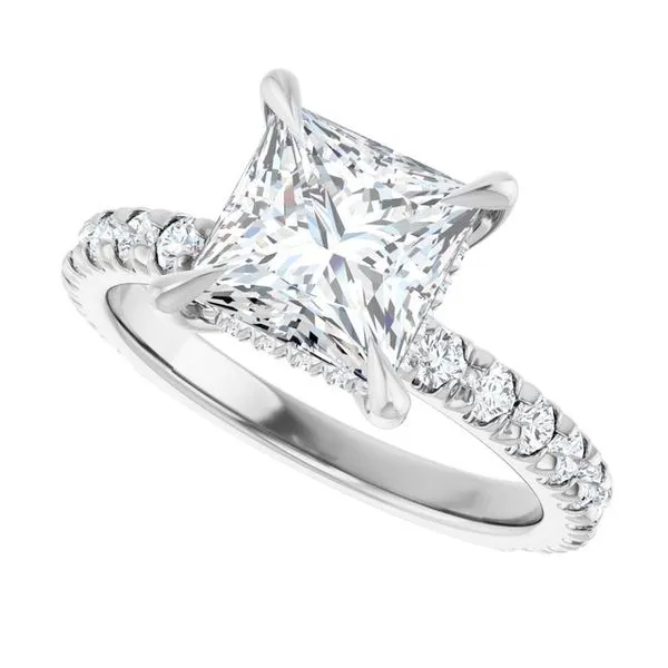 Claw-Prong Hidden Halo-Style Engagement Ring Image 5 J. Thomas Jewelers Rochester Hills, MI