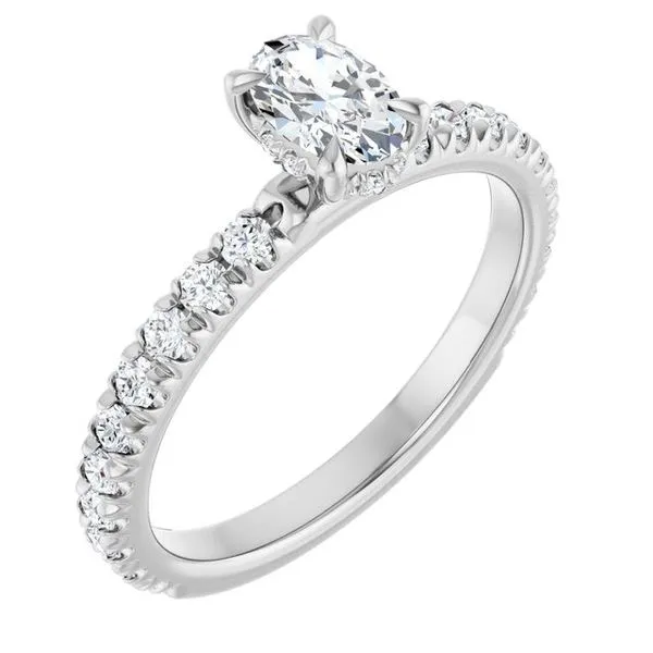 Claw-Prong Hidden Halo-Style Engagement Ring Don's Jewelry & Design Washington, IA