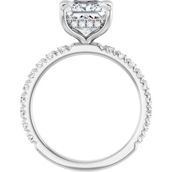 Claw-Prong Hidden Halo-Style Engagement Ring Image 2 J. Thomas Jewelers Rochester Hills, MI