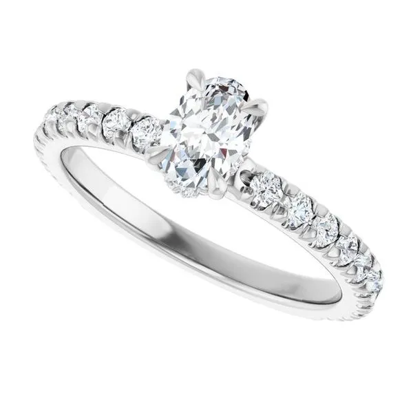 Claw-Prong Hidden Halo-Style Engagement Ring Image 5 Clater Jewelers Louisville, KY