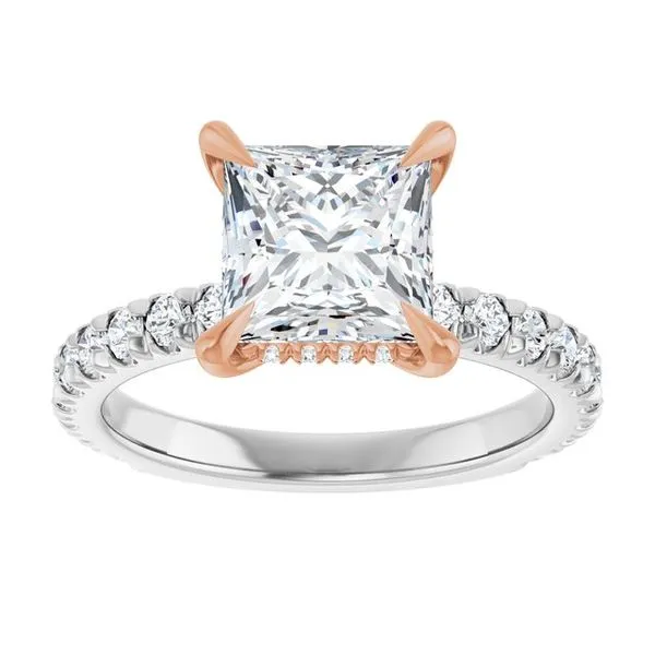 Claw-Prong Hidden Halo-Style Engagement Ring Image 3 Morin Jewelers Southbridge, MA