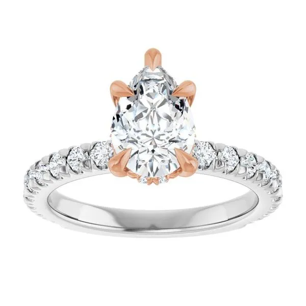 Claw-Prong Hidden Halo-Style Engagement Ring Image 3 Austin's Fine Diamonds & Jewelry Lyndhurst, NJ