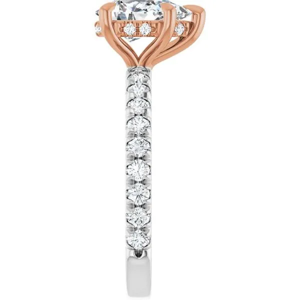 Claw-Prong Hidden Halo-Style Engagement Ring Image 4 Austin's Fine Diamonds & Jewelry Lyndhurst, NJ